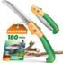 Fiskars Plus Klappsäge, Für dicke Stämme und Äste, 3 Schneidpositionen, Scharfes Power Tooth-Blatt, Grobzahnung, Blattlänge: 15 cm, Schwarz/Orange, SW68, 1067552