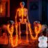 Danxilu 2,4m Halloween Deko Aufblasbar Kürbis mit Schwarzer Katze & Grünen