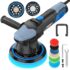 Exzenter Poliermaschine, Exzenterpolierer, SPTA 15mm-1100W Polierer mit 6 Variable Geschwindigkeit 2000-4800RPM, 125 mm Polierteller, Polierschwamm, zum Polieren von Auto, Möbeln – DA503