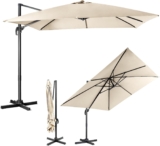 COSTWAY Sonnenschirm 300 x 300 cm quadratisch