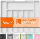 Lifewit Besteckkasten für Schubladen, 6-8 Fächer verstellbarer Organizer