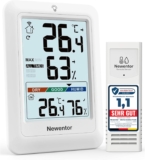 Newentor MAX MIN Thermometer innen außen 24/48 Std./alle Zeiten