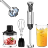 Bonsenkitchen Pürierstab, 4-en-1 Stabmixer Elektrischer, 1000W Stufenlos