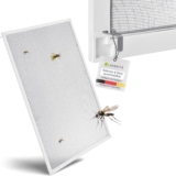 Juskys® Fliegengitter Fenster Alurahmen 80×100 cm (Weiß)