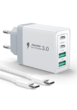 Aioneus USB C Ladegerät, 4 Ports Mehrfach Ladegerät mit USB-C und USB-A