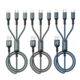 GIANAC Multi USB Kabel [3Stück 1.2M] ladekabel 3 in 1 schnellladekabel