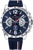 Tommy Hilfiger Unisex Multi Zifferblatt Quarz Uhr mit Silikon Armband 1791476