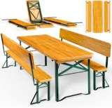 Casaria® Bierzeltgarnitur mit Lehne 170 cm