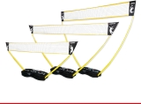 Hammer 3 in 1 Netze-Set – Mobiles Volleyball-, Badminton- und Tennisnetz
