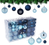 🔥100 Stück Weihnachtskugel Set Christbaumkugeln🔥