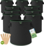 TTL GARDEN 10x 22L Pflanzsack aus Vlies Stoff