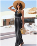 BDTECAOR Maxikleid Damen Sommer Boho Ärmellos Strandkleider