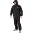 Hoodie Herren warm Baumwollgewebe – schwarz