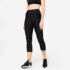 Tights kurz Radlerhose Damen Streifen – dunkelblau