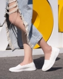 Puxowe Damen Strick-Ballerinas mit Rundkappe
