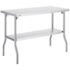 VEVOR Arbeitstisch Küche, 1220 x 610 x 850 mm Arbeitstisch Gastro Edelstahl Zubereitungstisch Gewerbe Küchentisch, Küchen-Esstisch Küchenarbeitsbank Zubereitungstisch Gastrotisch Metzgertisch Küche