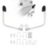 VEVOR Fender-Set 4 Aufblasbare Fenders 13,97 x 50,8 cm Bootsfender, Horizontale oder vertikale Montage, Stegfender Langfender mit 4 Nadeln & Seilen & AufbewahrungstascheHitzebeständig, UV-geschützt