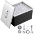 Offener Kleiderschrank mit Metallrahmen und mehreren Ebenen, weiß / 115,8B cm