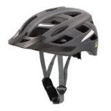 FISCHER Erwachsene Fahrradhelm, Radhelm, Cityhelm Urban Levin, S/M, 52-59cm, grau, mit beleuchtetem Innenring-System,