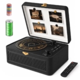 Kegaudio Radio mit CD Player Tragbar mit Bluetooth Retro-Design Schwarz,