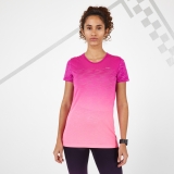 Laufshirt kurzarm atmungsaktiv Kiprun Care Damen rot