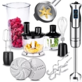 Lehmann Stabmixer Set Chopsui 1200 W | Pürierstab mit Turbofunktion und Geschwindigkeitsregelung | Elektrische Multifunktions Hand Blender | inkl. 9-teiliges Zubehör Set,