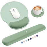 Sushret Mauspad & Tastatur Handballenauflage Set, Memory-Schaum + Gelkissen,