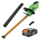 WORKPROX Heckenschere Akku 20V mit 2,0Ah Batteie & Typ-C Ladekabel, Elektrischer Heckentrimmer Schnittlänge 51cm, Schneidedurchmesser 18mm, Heckenschneider Ideal für Garten, Hecken & Sträucher,